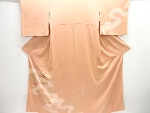 絞り花車模様刺繍訪問着